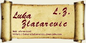 Luka Zlatarević vizit kartica